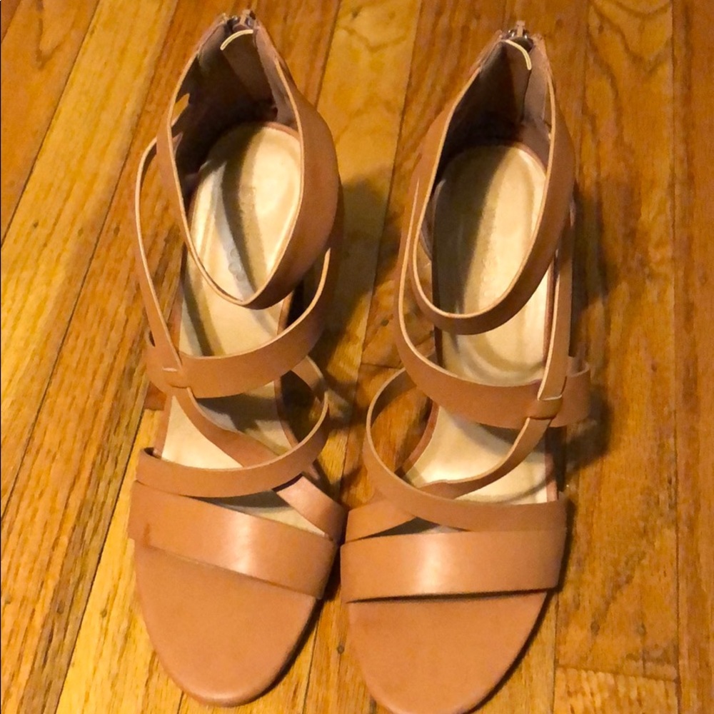 Light Brown Chunky Heel